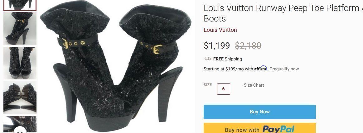 Louis Vuitton Scarpe da donna: Boots / bottes Louis Vuitton Runway Peep Toe .38 – Usato da Collonges venduto da Auganien 2