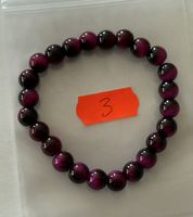 1 Stück Lila Tigerauge Armband, elastisch.