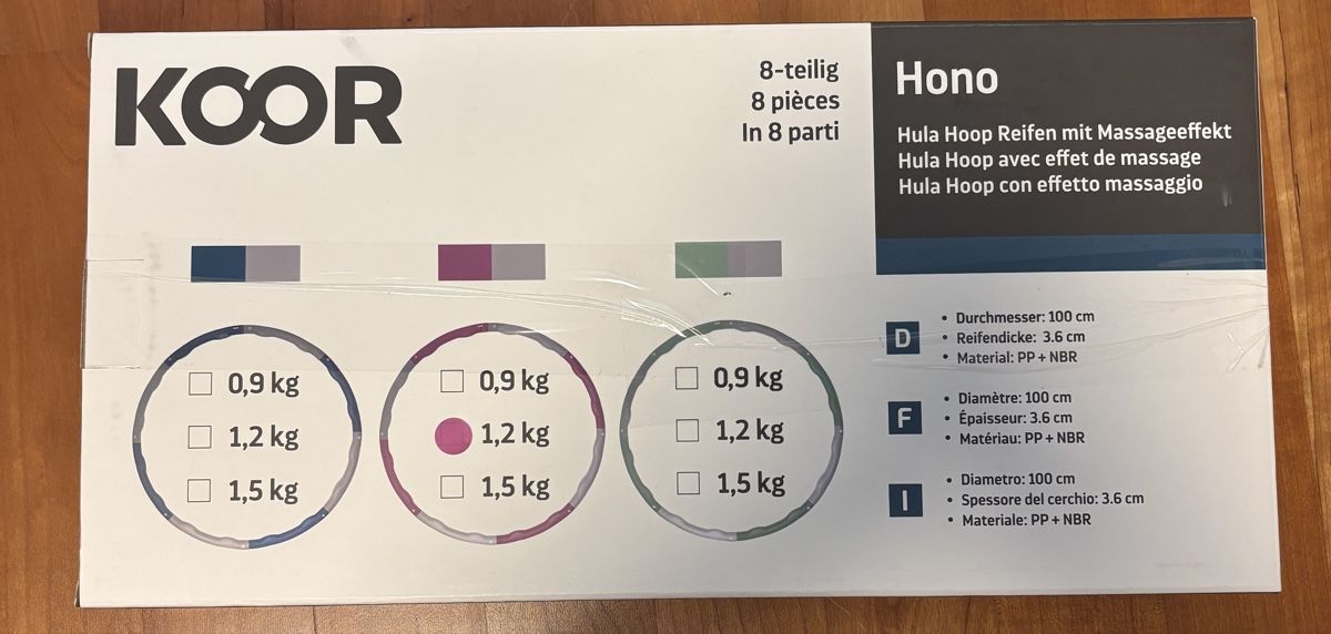 Dispositivi per massaggi: KOOR Hula Hoop 8-teilig Massageeffekt – Nuovo (secondo la descrizione) da Nottwil venduto da Zebrano007