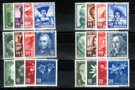 PJ 1939 - 1944 ganze Sätze postfrisch SBK 48.--