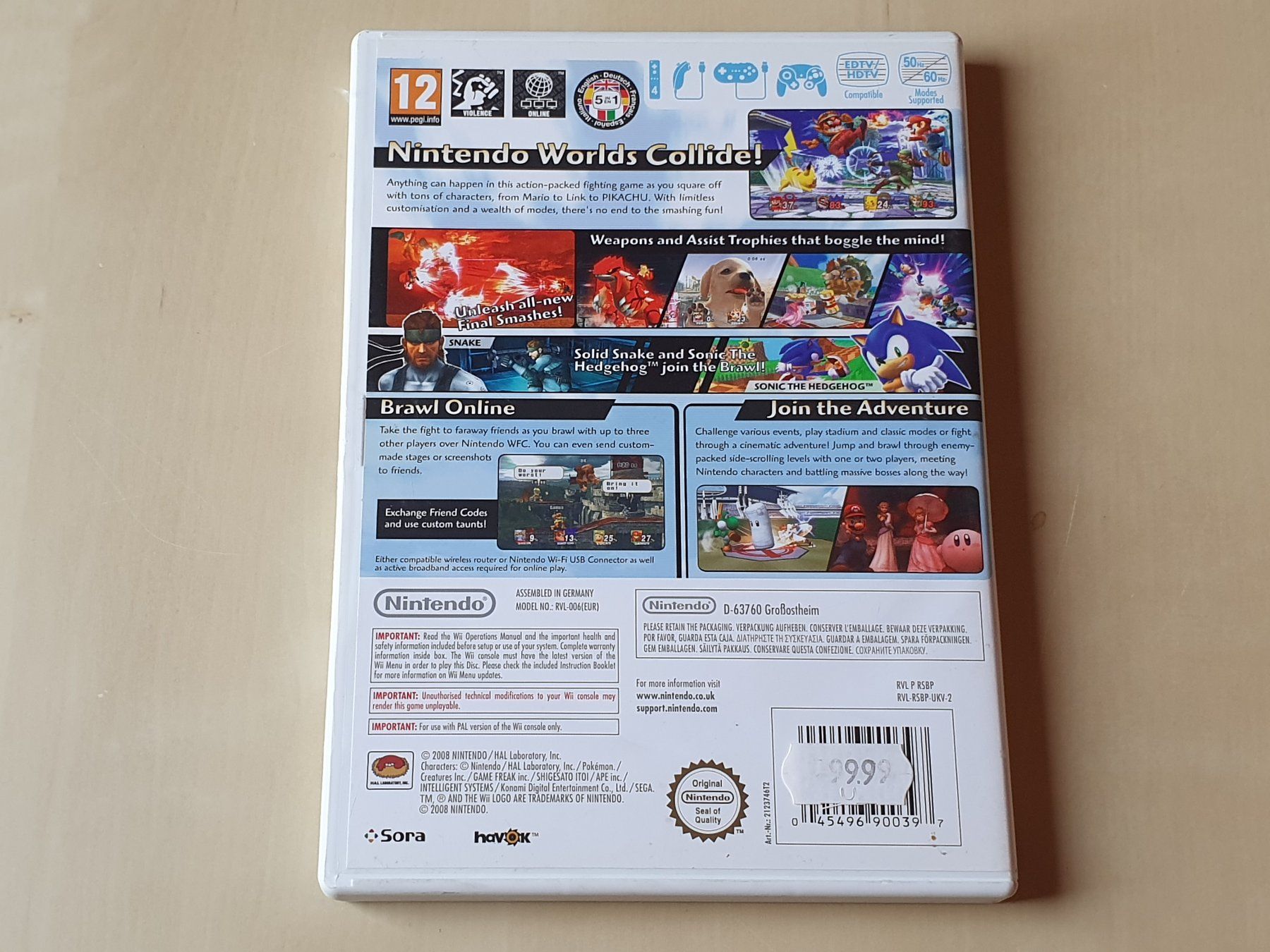Nintendo Giochi: Super Smash Bros Brawl – Usato da Stansstad venduto da collectorsshop 1