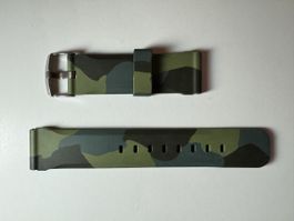 Rubber camouflage watch strap 22mm - available in multiples