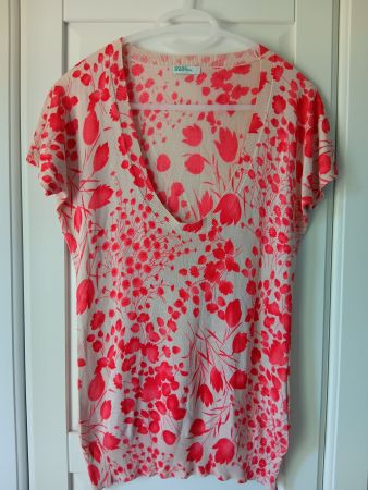 BENETTON Shirt en soie / seiden Shirt taille / Grosse S