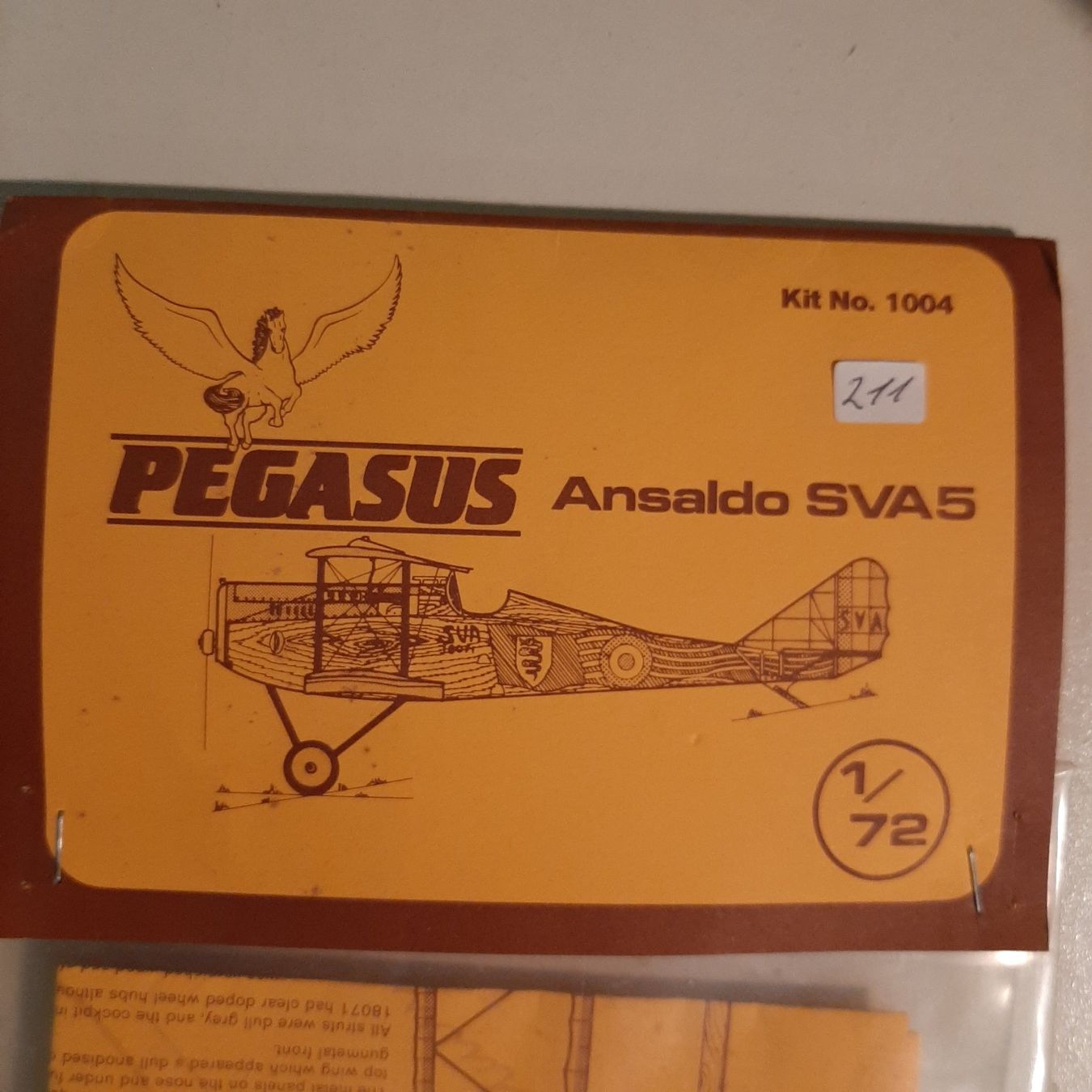 Kit di modellismo & Modellini statici: 211 ... Ansoldo SVA 5 ... Pegasus 1004 – Usato da Bonstetten venduto da Benibanny59