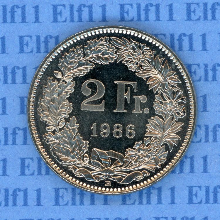 CHF___2.00 1986 stgl *nigelnagelneu! 2 Franken | Kaufen auf Ricardo