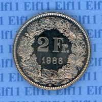 CHF___2.00 1986 stgl *nigelnagelneu! 2 Franken