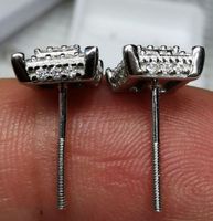 Boucles d'oreille argent diamants de moissanite de 0,9 ct
