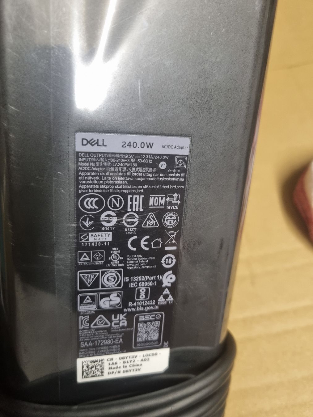 Dell Caricabatterie: Original Dell Netzteil 240W Precision – Nuovo (secondo la descrizione) da Herzogenbuchsee venduto da ilh_kh5d 1
