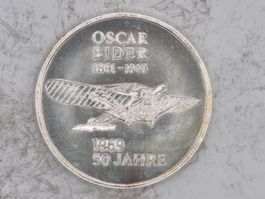 Medaille Silber Oscar Bider 50 Jahre 1969