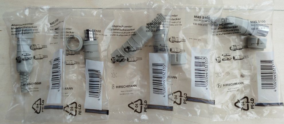 Fiches d'alim.: Hirschmann MAS 5100 - Kabelstecker, 4A, 34V, 5 Pole, Stecker – Neuf avec emballage d'origine à Bonaduz par Mikebond