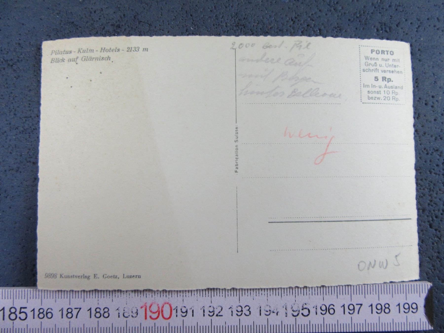 Cartoline postali: PILATUS-KULM HOTELS AK ONW – Usato da Ettingen venduto da Hausi4711 2