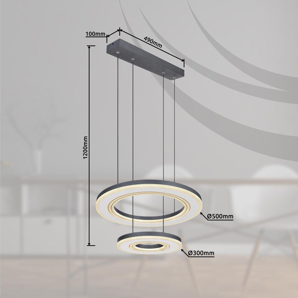 Lampadari & plafoniere: LED Pendelleuchte, CCT, Dimmer, 50 cm Ø – Nuovo (secondo la descrizione) da Kreuzlingen venduto da Smart-Light 2