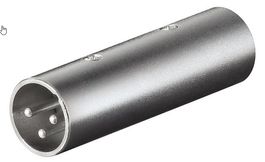Audio Adapter, XLR-Kupplung, Stecker zu Stecker, Silber