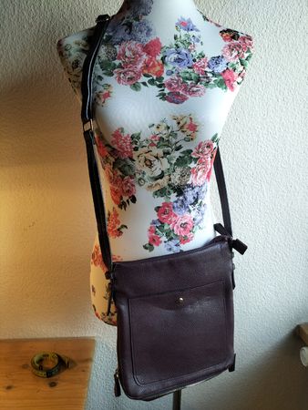 C&A Handtasche, Umhängetasche, bordeauxrot
