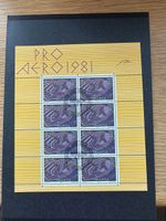 Kleinbogen Flugpost Bern 9.3.81 Ausgabetag Stempel 