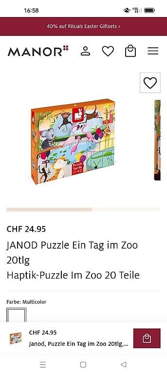 Janod Puzzle: Puzzle Zoo mit grossen Teilen – Usato da Brienz BE venduto da fan_13 3