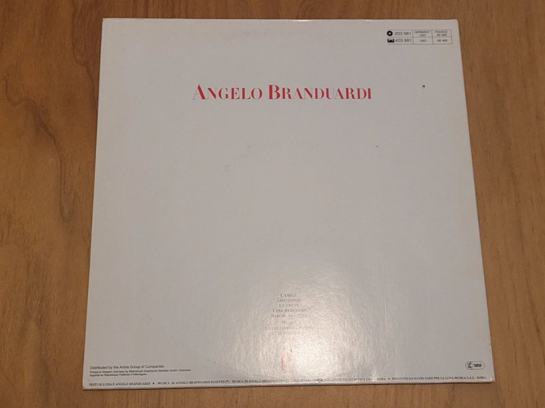 Dischi in vinile: LP  Angelo Branduardi – Usato da Martigny venduto da MZ-67 1