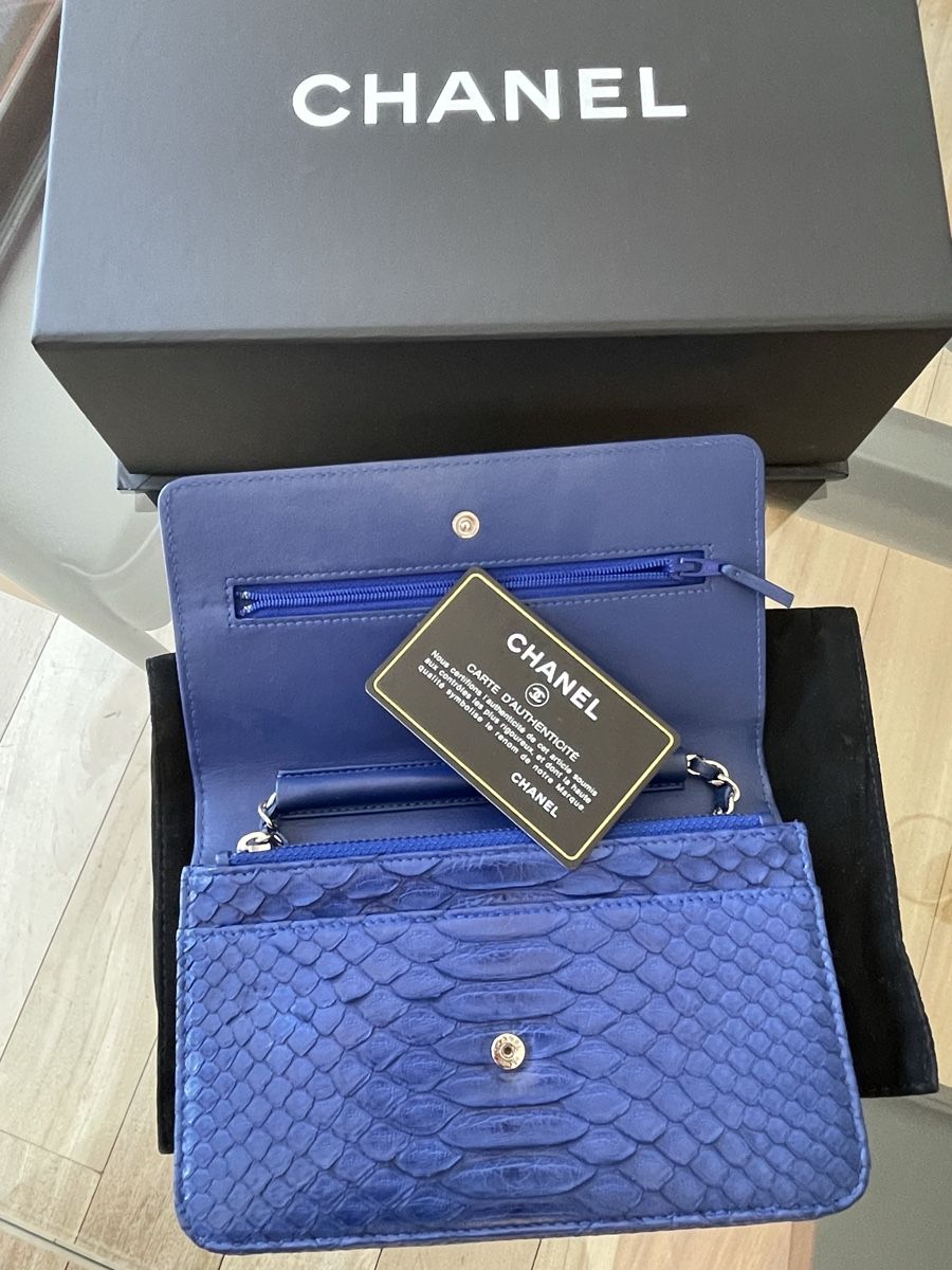 Chanel Taschen für Damen: Chanel Wallet on Chain WOC Blue Python – Gebraucht aus Cologny von fab_ez 6