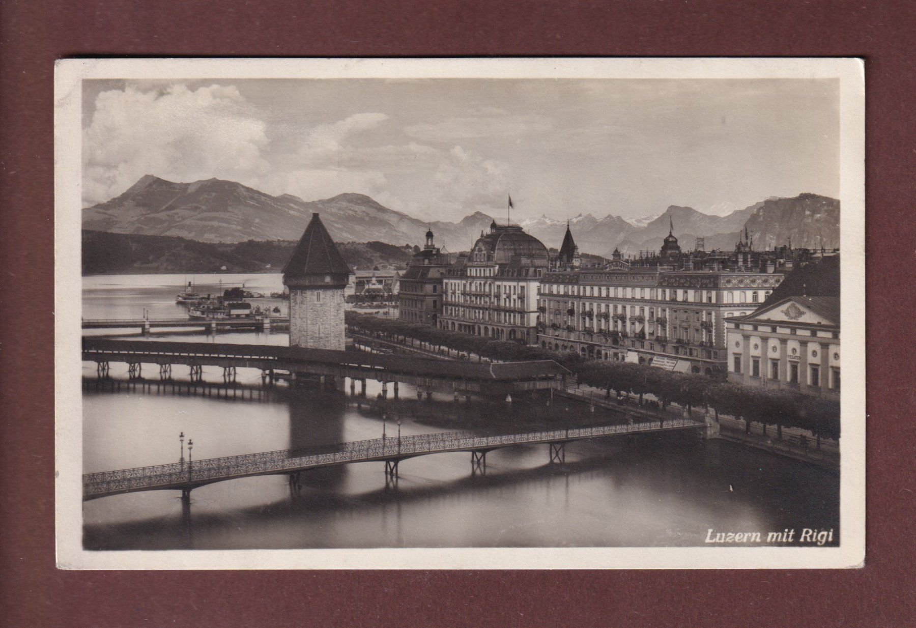 Cartoline postali: LUZERN mit Rigi - 1931 – Usato da Pully venduto da nicecards-shop
