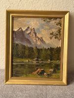 Antike Bergmalerei Landschaft 1949