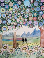Original Aquarell Liebe für immer Bild