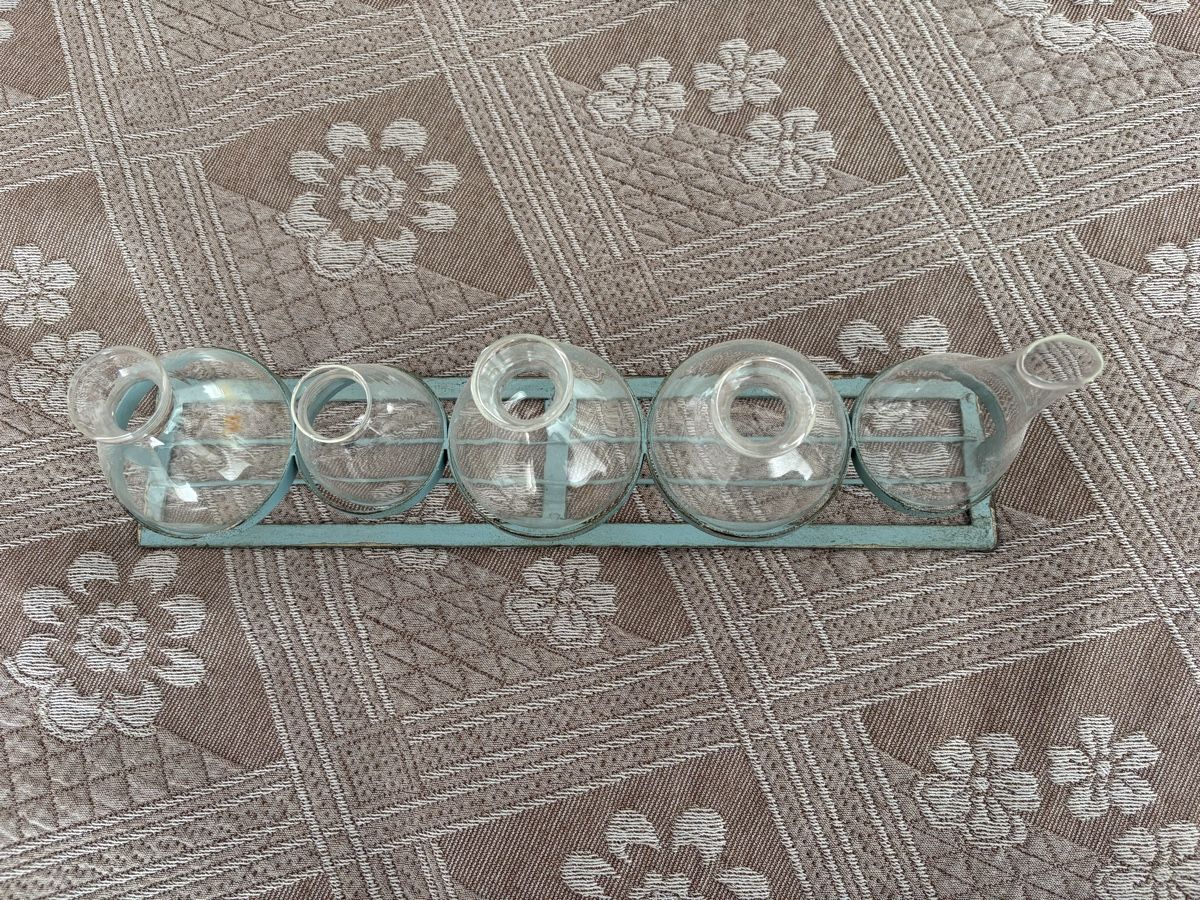 Vasi & Recipienti: Déco Vintage - support et 5 vases en verre – Usato da Zweisimmen venduto da Domii 5