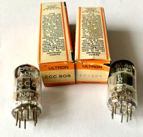 2 Röhren / Radioröhren: ECC808 (2fachTriode), NOS, Ultron