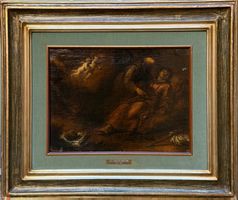 Dipinto antico, olio su tela, Estasi di San Francesco