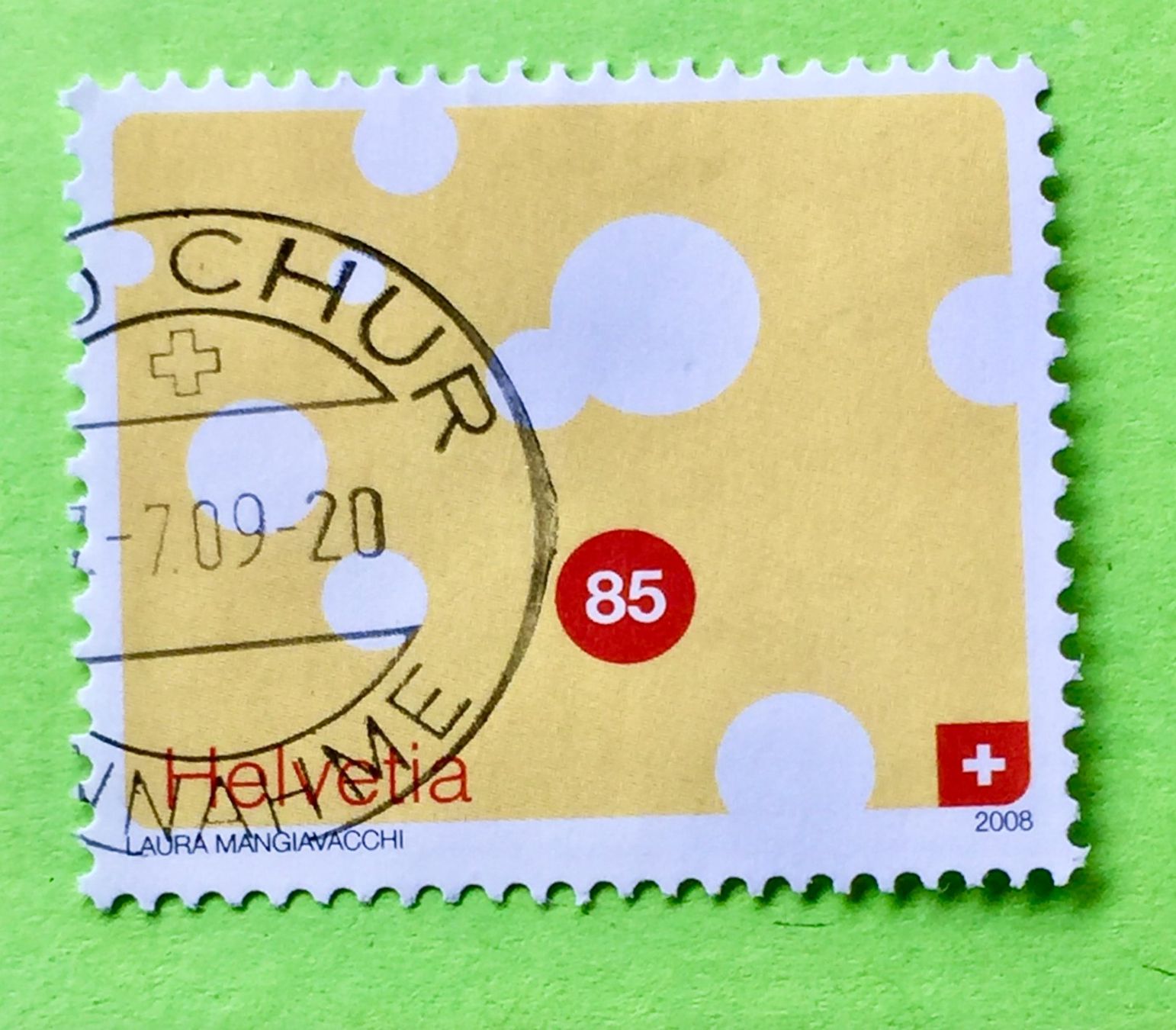 Alle Briefmarken: Nr.1284 Käse GESTEMPELT 2008    – Gebraucht aus Aarau von Billa007