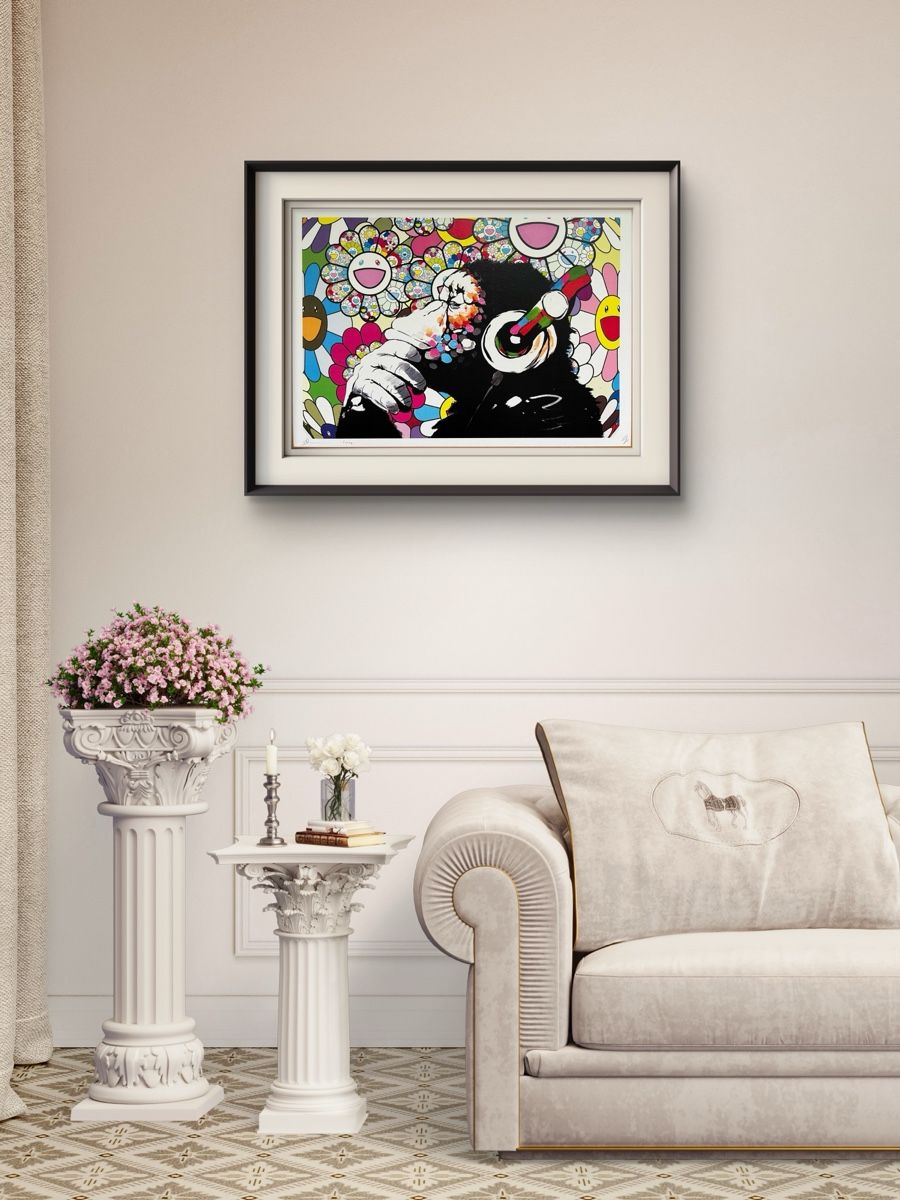 Grafiken & Lithographien: DEATH NYC : Banksy DJ Monkey – Neu (gemäss Beschreibung) aus Basel von La.Bonne.affaire