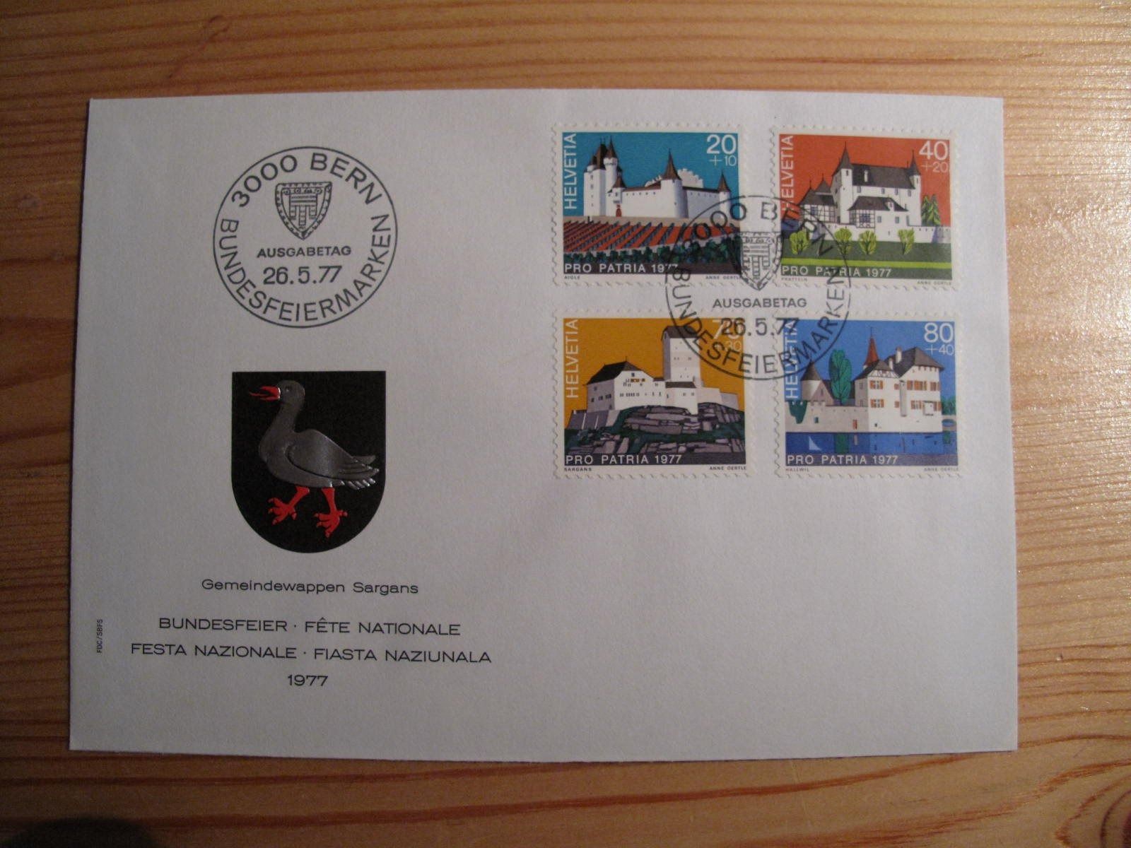 Tous les timbres: Pro Patria 1977 FDC – D'occasion à Wil SG par fva01
