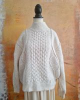 Strickpullover Zopfmuster Crème – Gr. L – Wie NEU!
