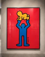 Man Holding radiant baby Keith Haring 1991