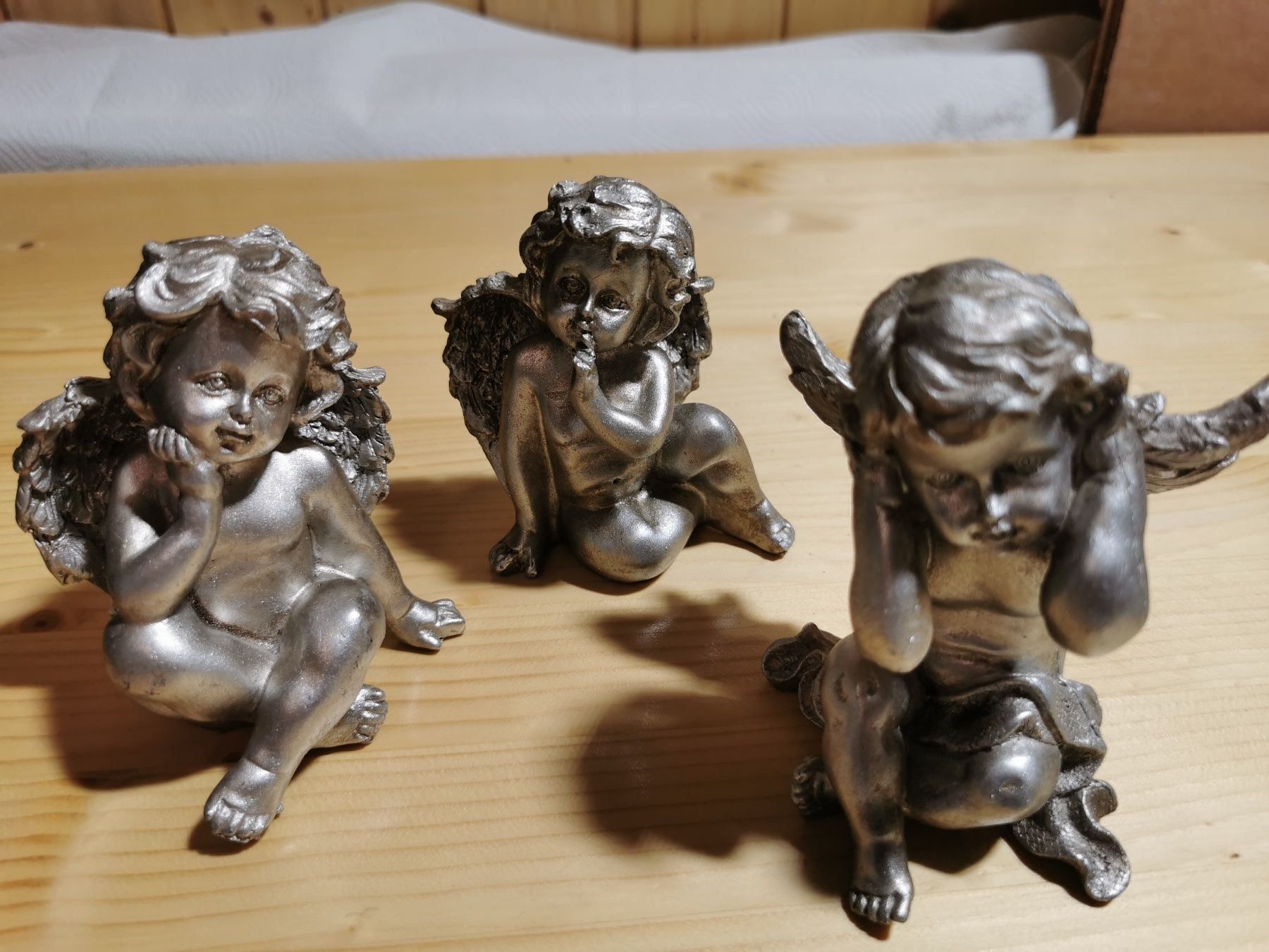 Statuette: Engel 3 Stück silber farbig – Usato da Sirnach venduto da windrad65