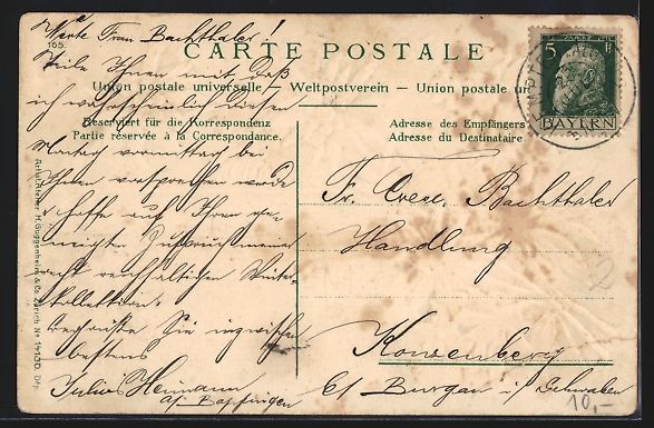 Cartoline postali: Appenzell, Ortsansicht mit Edelweiss-Dek – Usato da Berlin venduto da bartko-reher 1