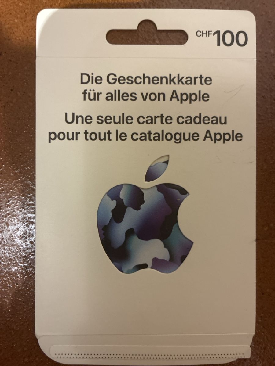 Buoni: Apple Gift Card 100 CHF – Nuovo e nell'imballaggio originale da Villa Luganese venduto da ste_gmg7