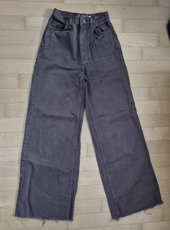 Jean wide leg brun