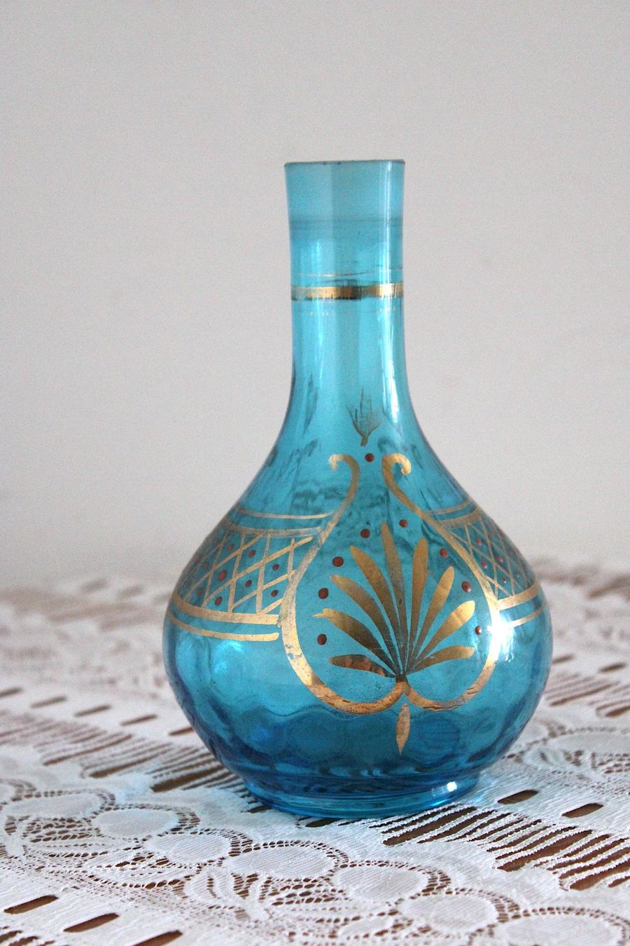 Bottiglie: Antike, handbemalte, Glas Flasche – Usato da Locarno venduto da fripui