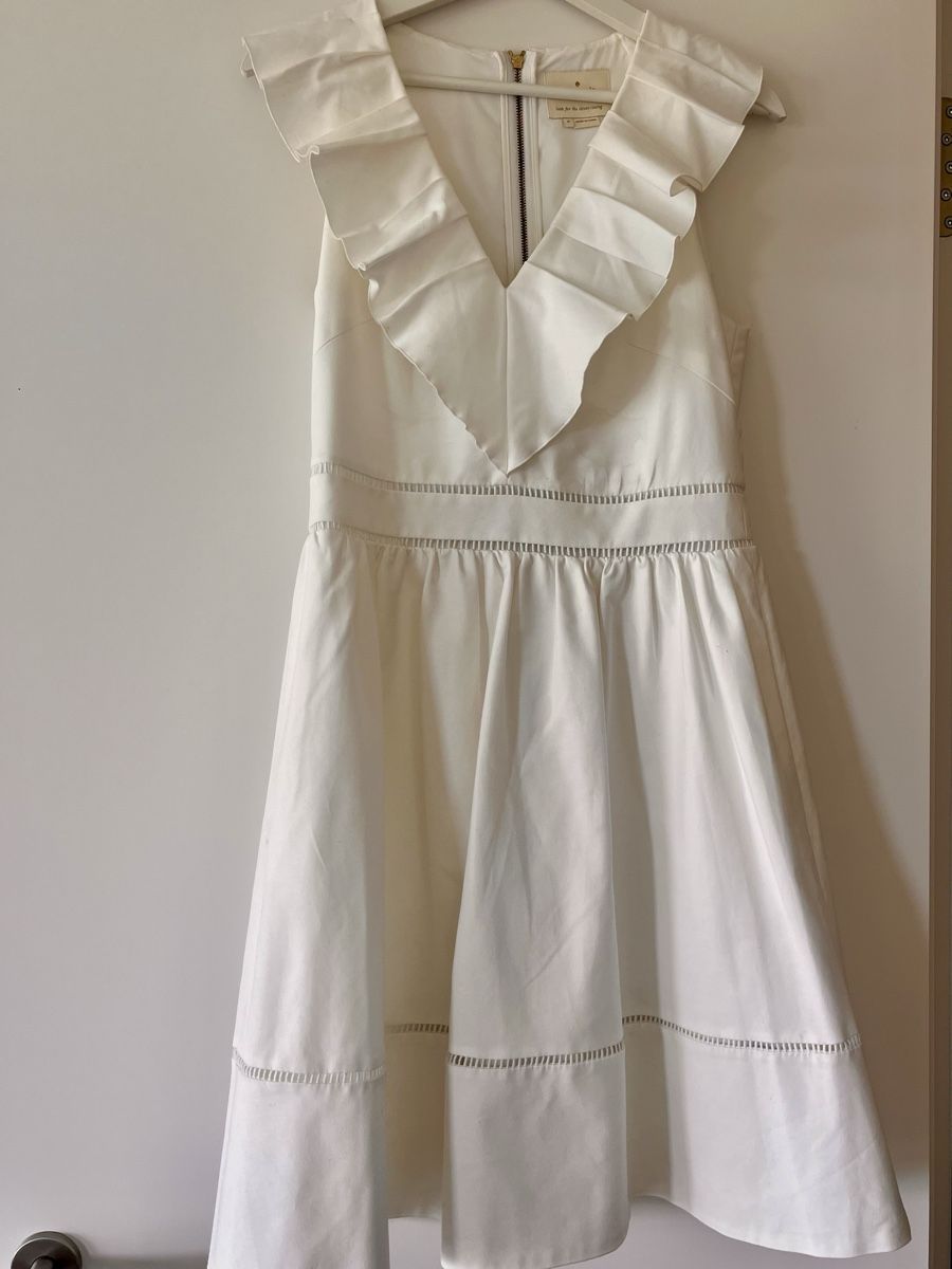 Kate Spade Vestiti: Kate Spade white ruffle dress size M EU40 – Usato da Luzern venduto da ycg_2nr9