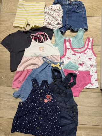  Sommerkleidung in Größe 74 für Mädchen im Set 🩷💜🩷