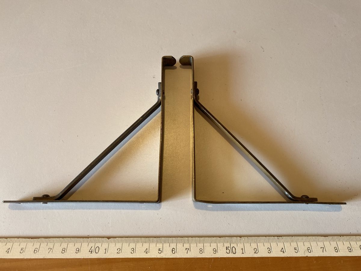 Eisenwaren: 2 Tablarträger antik Messing 12cm Breit  – Gebraucht aus Buchs SG von rosadoro1973