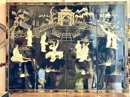 Asiatika Lackarbeit auf Panelen