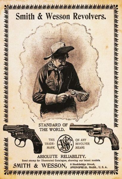 Insegne: Blechschild-SMITH&WESSON-COLT REVOLVER-HOCH – Nuovo e nell'imballaggio originale da Rupperswil venduto da big-one-sale