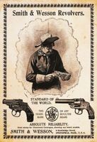 Blechschild-SMITH&WESSON-COLT REVOLVER-HOCH
