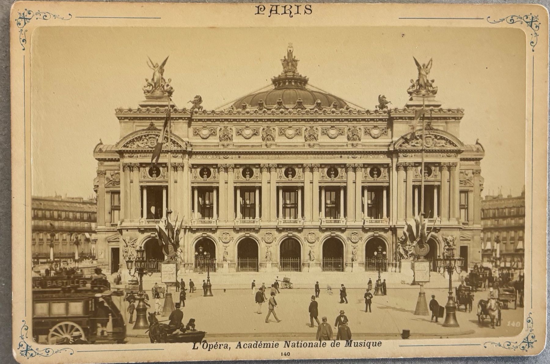Cartoline postali: Kabinettfoto, Paris, Oper, um 1890 – Usato da Frauenfeld venduto da Merk52