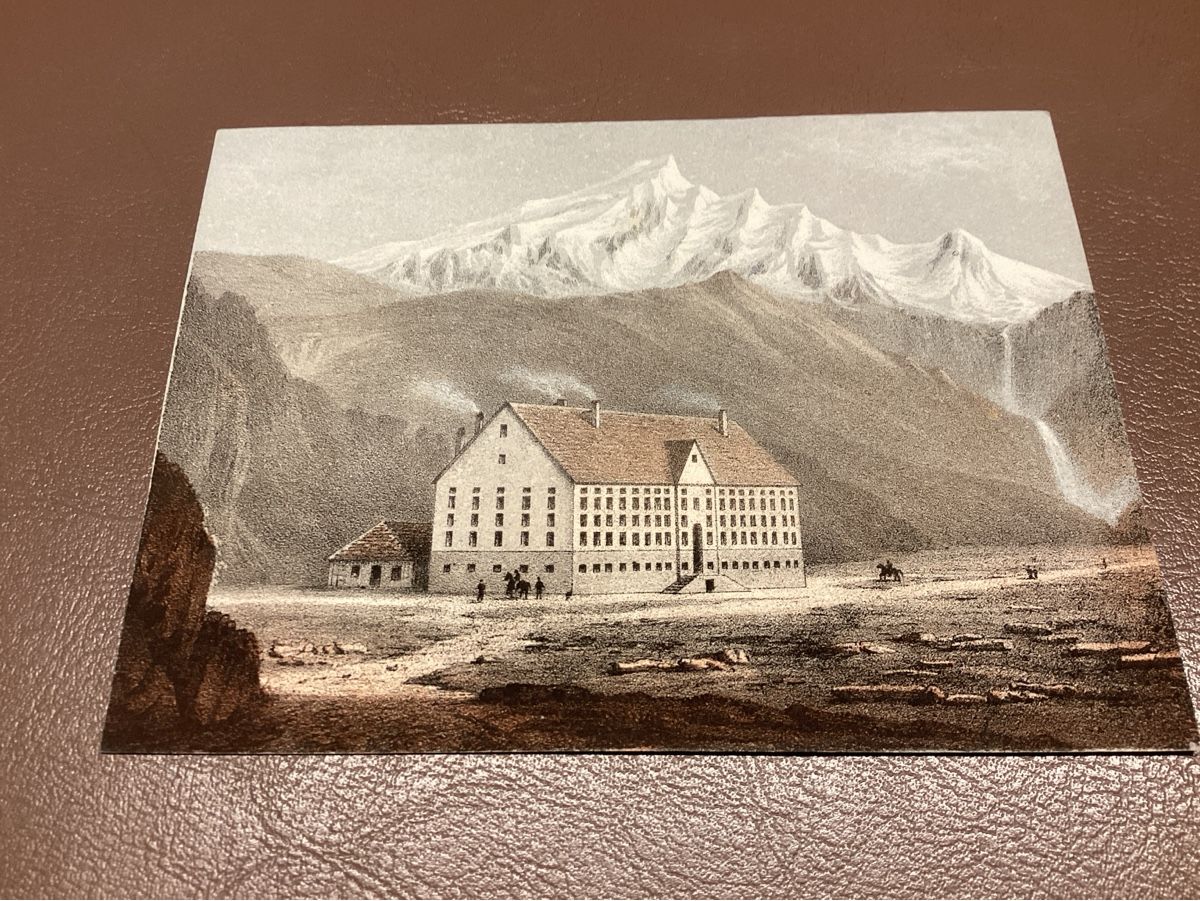 Cartes postales: Simplon hospice gravure ancienne 12 x 9 cm – D'occasion à Luc (Ayent) par Rebouille