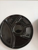 Schöne Servierplatte, Drehteller, Apéroplatte, Schwarz