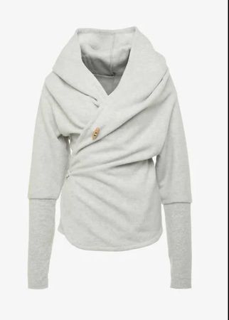 Kuschlige Graue Fleecjacke