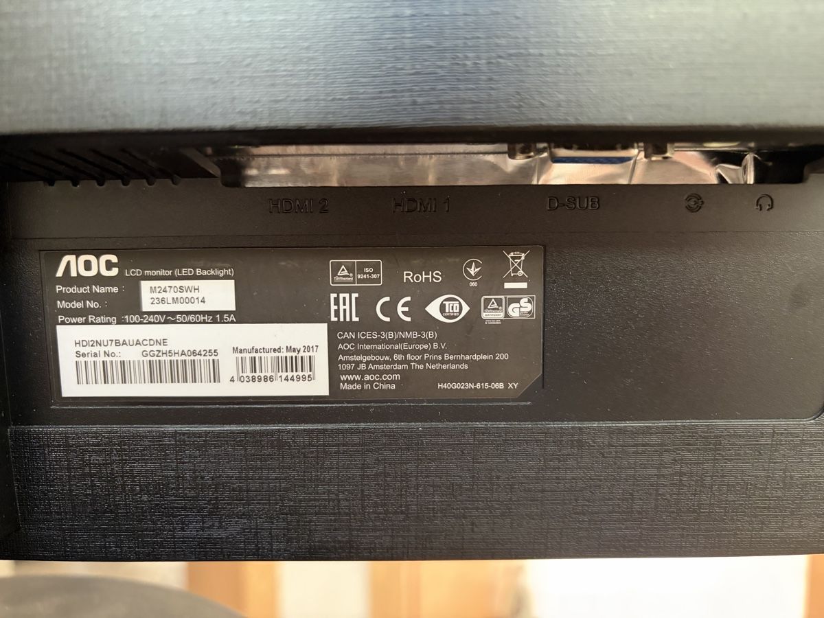 Ecrans: Monitor AOC 23.6" 2017 – Neuf (Voir description) à Giubiasco par oma_2fh5 1
