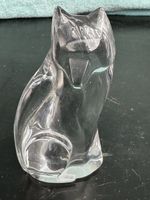 Sculpture Chat Cristal Signé Val St Lambert